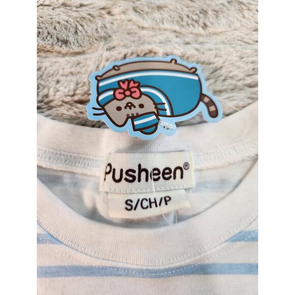 Pusheen 2019 Striped Sailor Long Sleeve T-Shirt White/Blue, Small - Picture 2 of 6